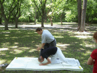 Wilson Sensei  Applies arm bar